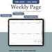 digital marketing planner weekly page template