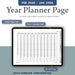 2025 year planner page template