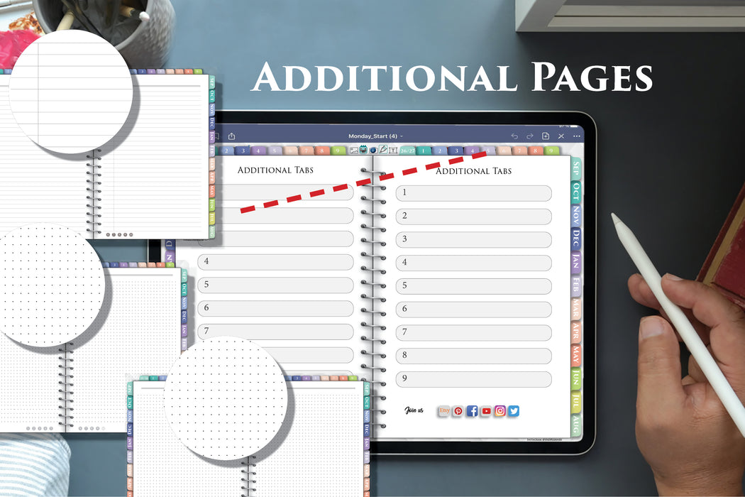 2025-2026 Digital Weekly Planner Pad | PDF Download