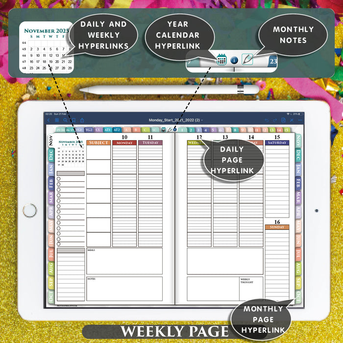 2025 2026 Digital Student Planner for Notability & GoodNotes | PDF Download