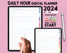 24 Hour Hourly Planner | Digital Daily Bundle | Notebook Editiona