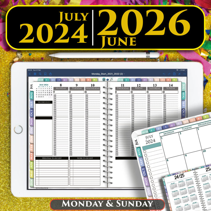 2024 2025 Digital Weekly Passion planner | PDF paperless template