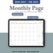 digital monthly notebook for goodnotes and notability