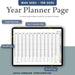 digital year planner grid page notebook