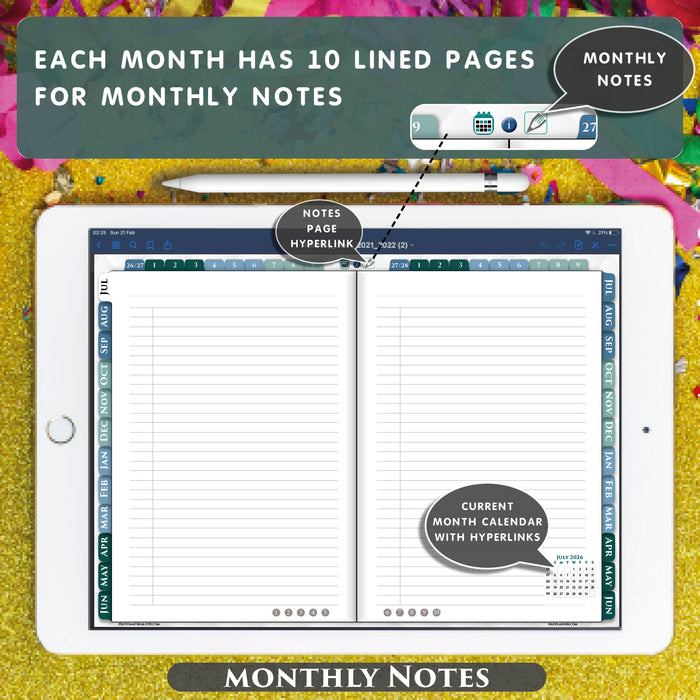 2026-2027 ADHD Digital Daily Planner | PDF Download