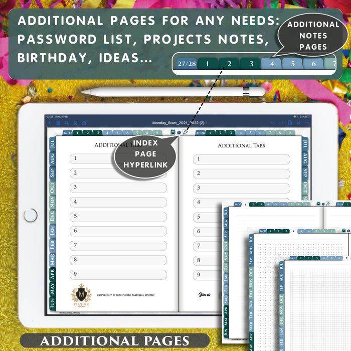 2026 2027 Franklin Digital Planner download | adhd digital planner daily
