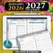 Rainbow Digital Franklin Daily Planner for ADHD 2026 2027 | PDF Download