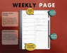 weekly kindle weekly planner