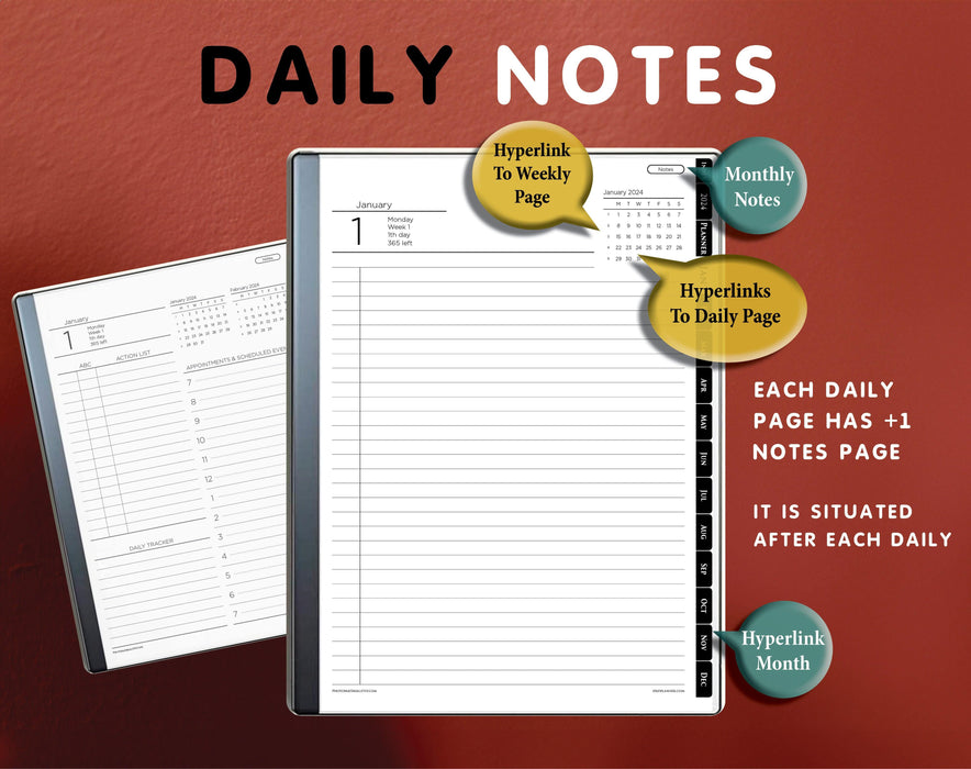 daily notes kindle daily planner