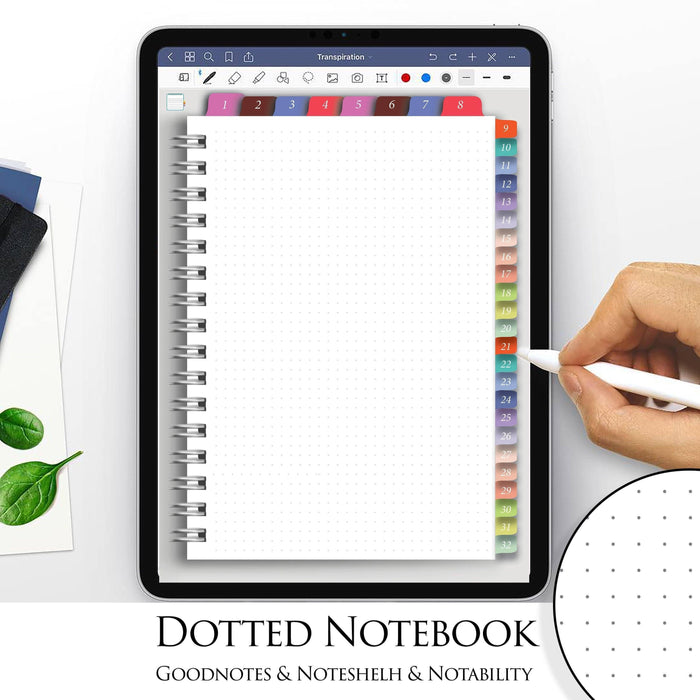 Dotted Goodnotes Notebook Template Digital Paper - iPad Planner