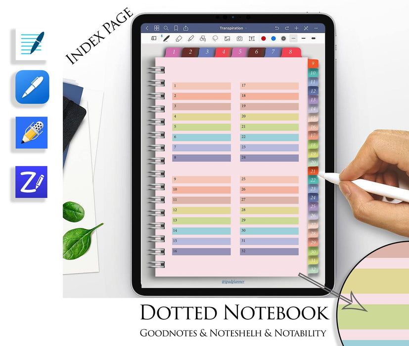 Pink Digital Journal Template for GoodNotes & Notability