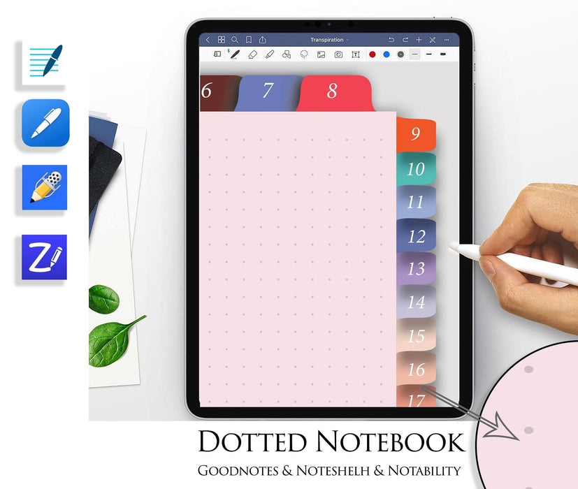 Pink Digital Journal Template for GoodNotes & Notability