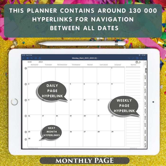 digital minimalist monthly planner